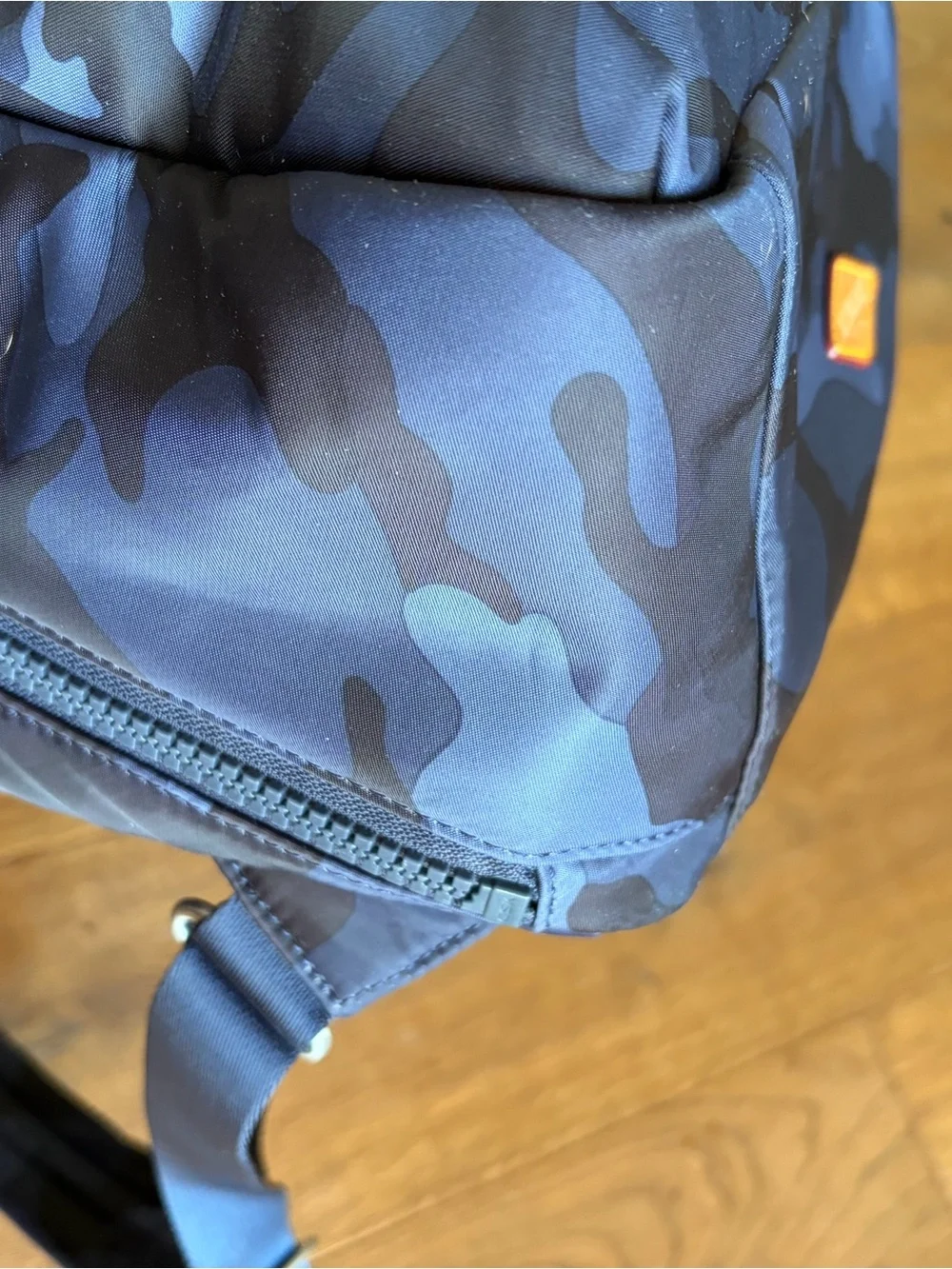 MZ Wallace Blue and Navy Camo Backpack